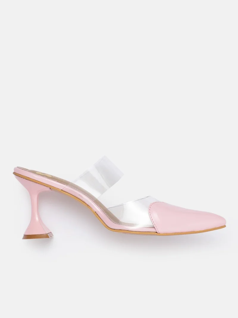 ZORIWORLD Pink Amor Pink Heart Heels for Women - High Heels, 3 Inch Block Heel for Women | Best Price UAE