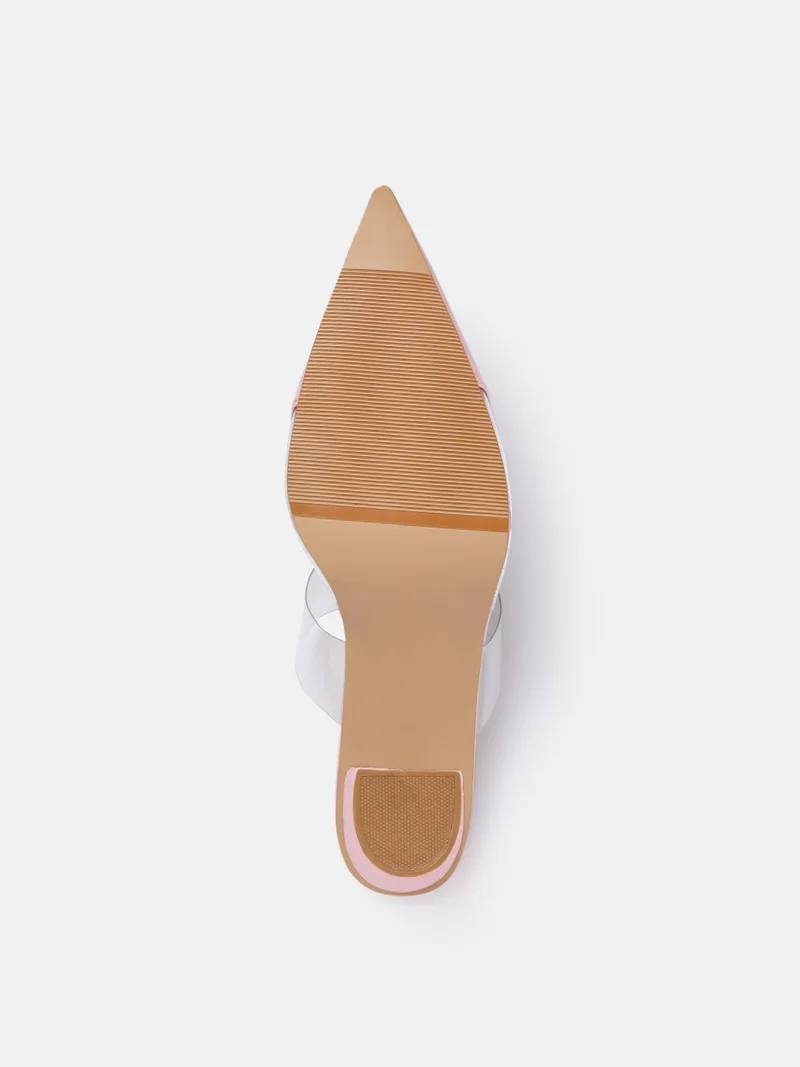 ZORIWORLD Pink Amor Pink Heart Heels for Women - High Heels, 3 Inch Block Heel for Women | Best Price UAE