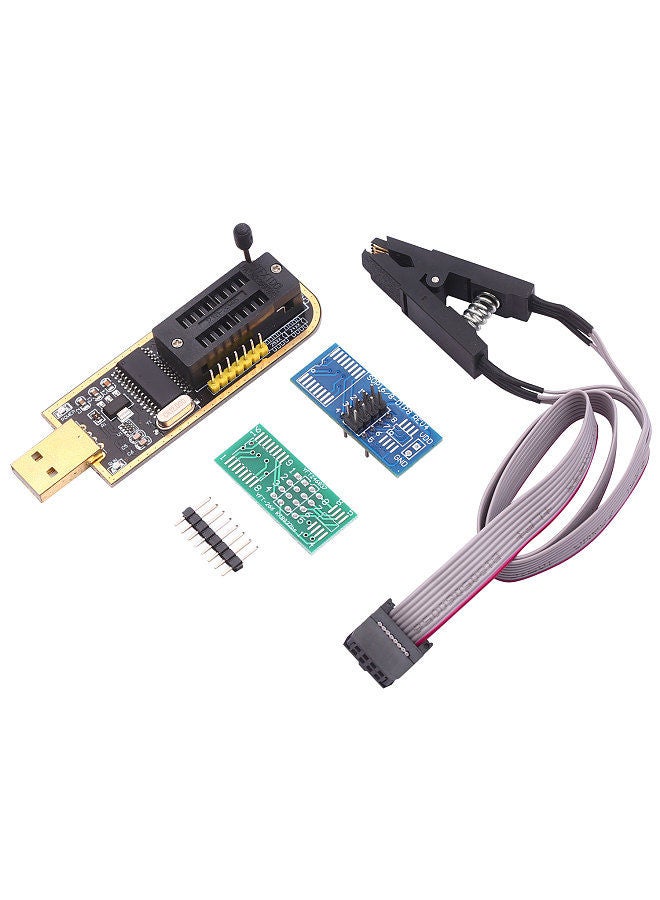 CH341A USB Programmer EEPROM BIOS Flasher Programmable Logic Circuits with SOP8 Flash Clip Suitable for 24/25 Series Chip