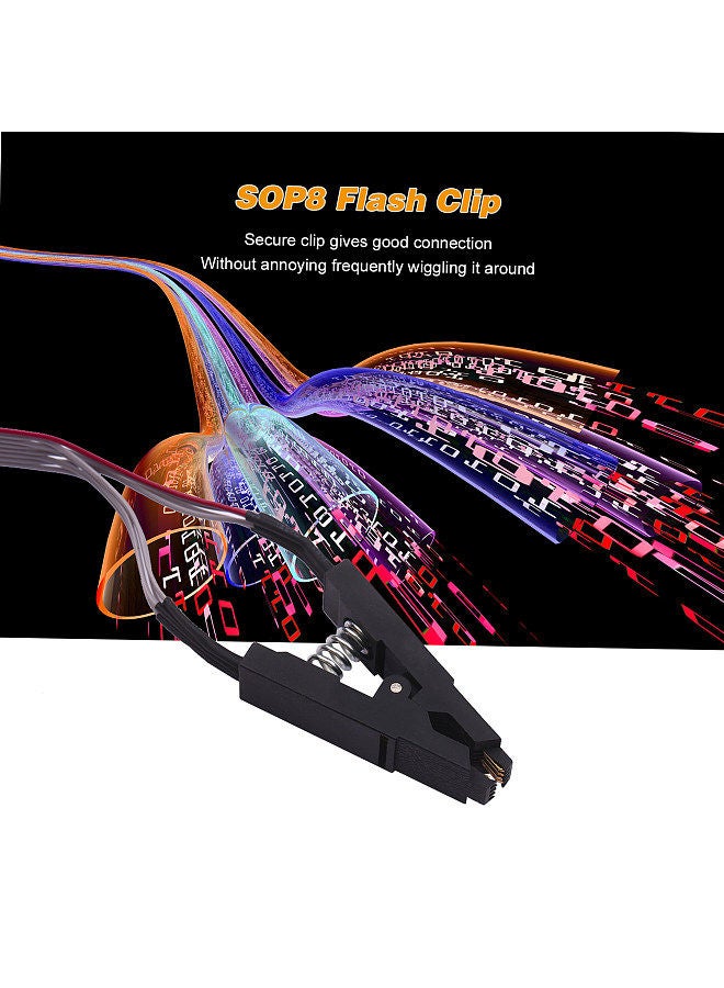 CH341A USB Programmer EEPROM BIOS Flasher Programmable Logic Circuits with SOP8 Flash Clip Suitable for 24/25 Series Chip