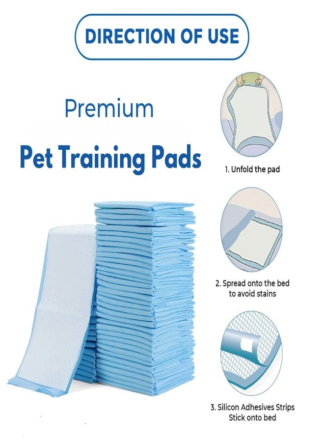 C-Cure Dog Pee Pads | Pack of 50 | 60x45 cm Disposable Pet Training Pads for Puppies, Adult Dogs & Cats | Leak-Proof, Quick-Dry, 5-Layer Absorbent Core with Adhesive Floor Tape - Image 2