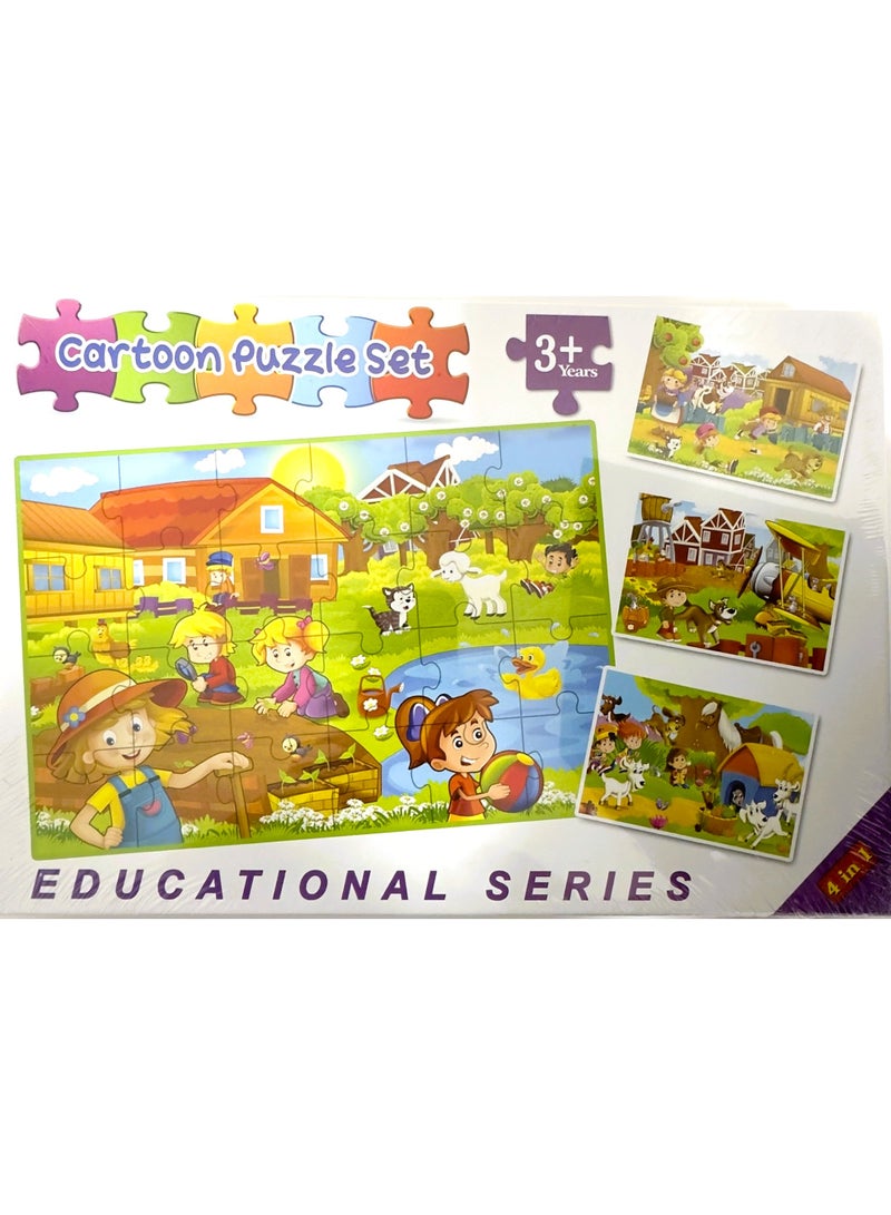 لوحة ألعاب كرتون تركيب للأطفال عمر 3 سنوات ما فوق - Image 1
