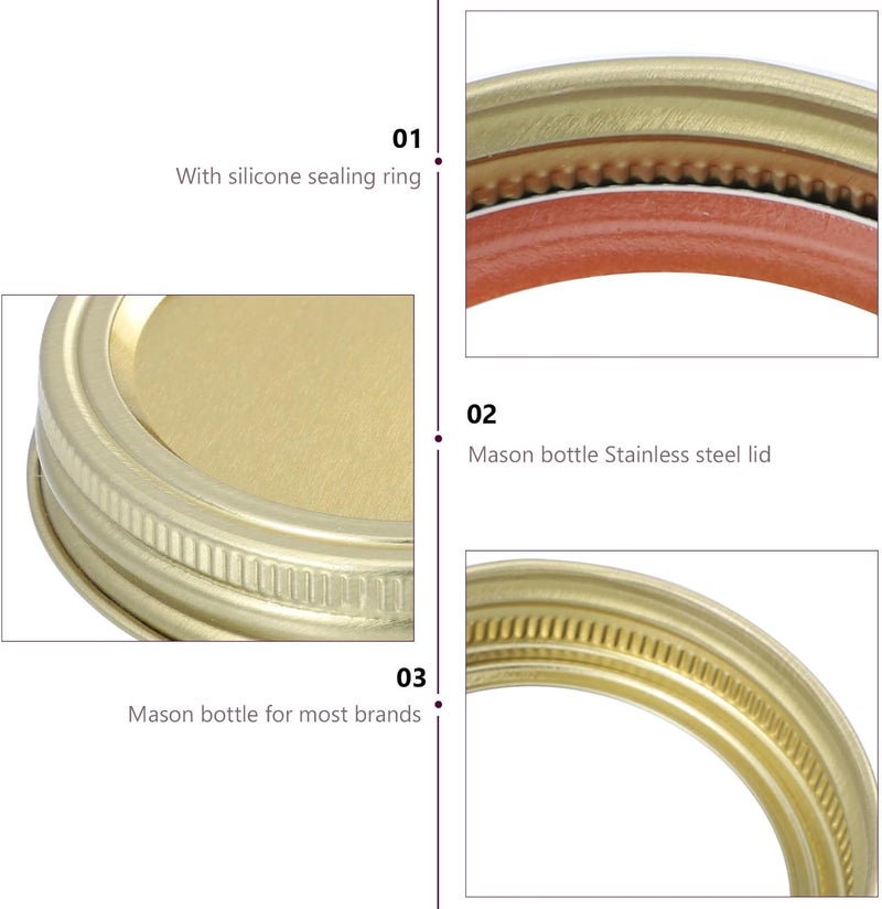 Trendy budget practical design COLLBATH 20pcs Mason Jar Lids Split-type Airtight Metal Canning Caps with Seal Rings for Regular Mouth Jars, Leak Proof Tinplate Covers for Food Storage and Preserving Transit damage prevent build Batch uniform stable quality Elegant practical design Size-sorted warehouse storage All usage compatible Home & light industrial compatible Pre-sale confirmed stock Global sizing options Personal & public compatible Carefully selected material Integrated local logistics Wear resistant upgraded material Narrow & wide space compatible Daily repeated use trusted quality Tiered cost purchase alternatives Trendy economical quality General need oriented design Budget friendly sizing alternatives Occasional & permanent usable Storage burden minimized build All-season available stock Organized shipment arrange Cost saving design picks Light & heavy use compatible - Image 3