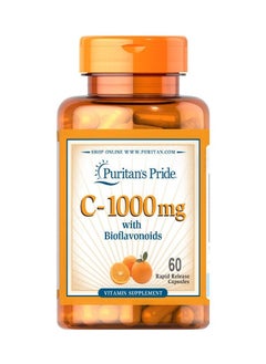 Puritan's Pride Vitamin C 1000 mg – 60 Timed Release Caplets for Immune & Antioxidant Support