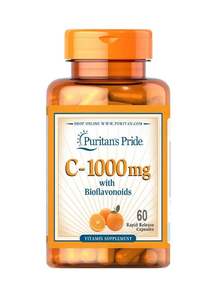 Puritan's Pride Puritan's Pride Vitamin C 1000 mg – 60 Timed Release Caplets for Immune & Antioxidant Support 