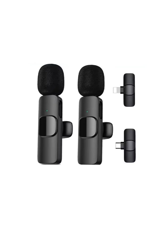 ميكروفون لاسلكي لافالير – مايك مزود بخاصية عزل الضوضاء للبث المباشر ويوتيوب وتيك توك وفيسبوك لايف متوافق مع آيفون وأندرويد - Image 1