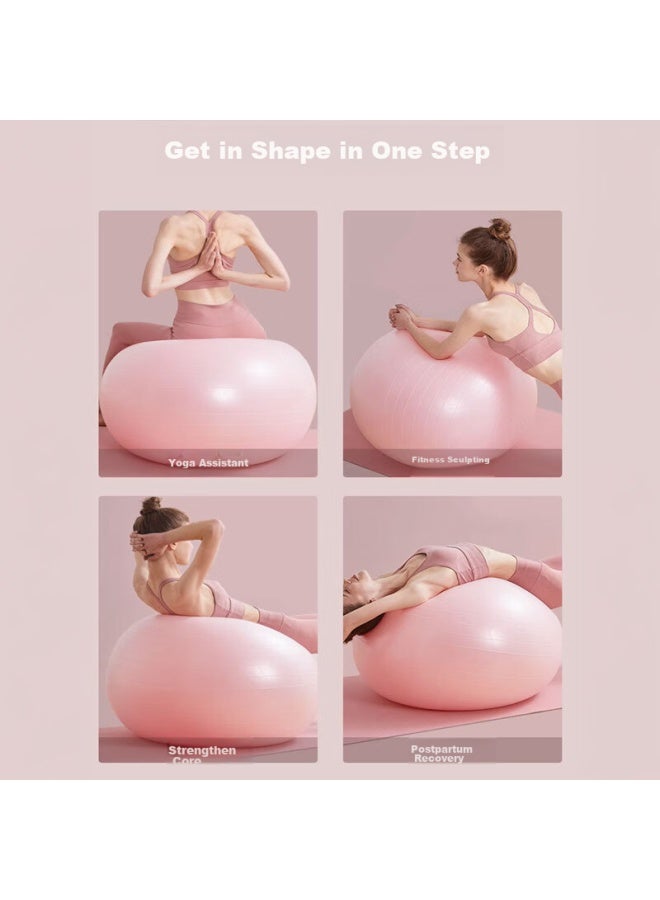 Dweck Yoga Ball, Thickened Elastic Ball, Swiss Fitness Ball, Postpartum Training Equipment For Pregnant Women, Macaroni Pink, 65Cm - Image 5