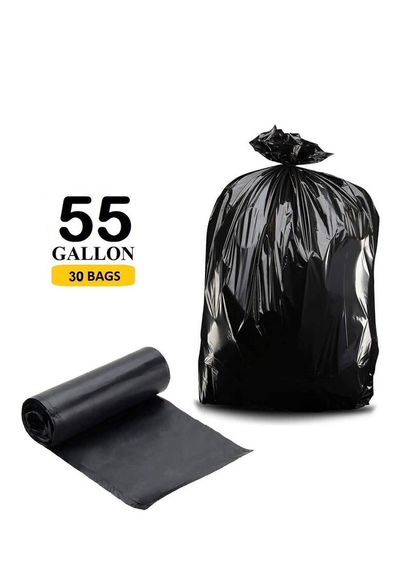 55 Gallon Thick Trash Bags Black Biodegradable Eco Friendly 30 pcs Trash and Garbage Bags Large 100x85cm - Image 1