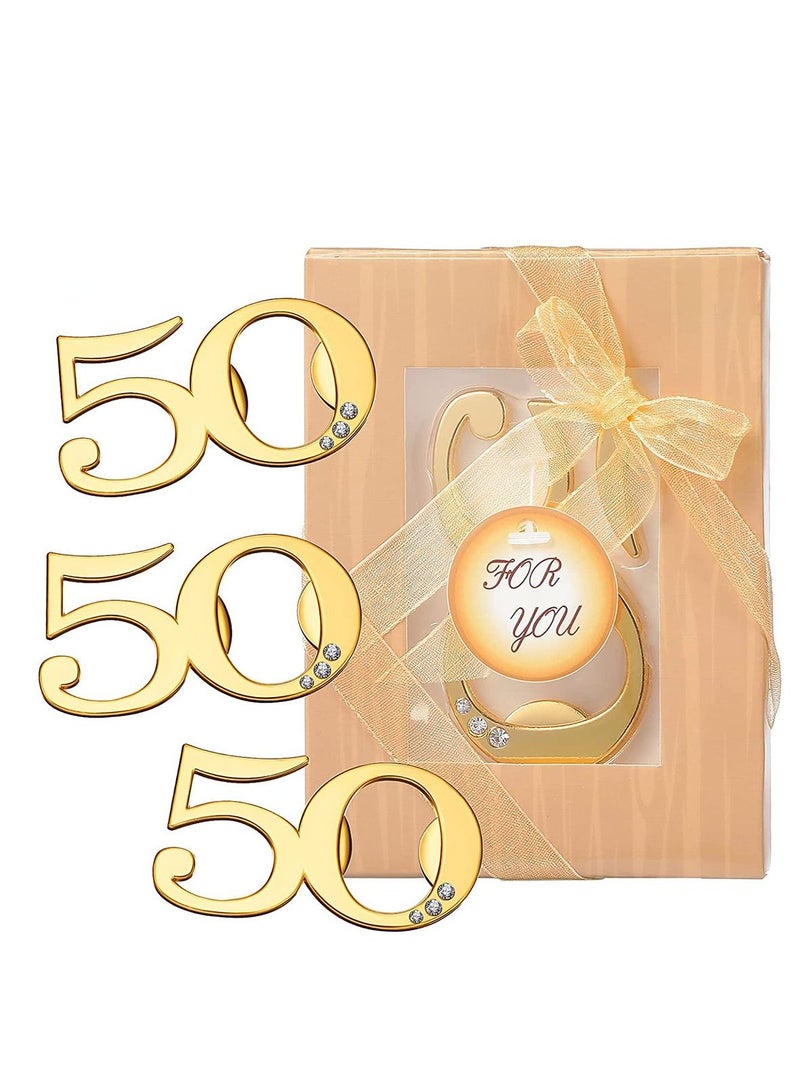 SYOSI "Bottle Openers Soda Juice Bottle Drinking Opener Kitchen Tools for 50th Birthday Party Favors 50th Wedding Anniversaries Party Gifts Souvenirs Decorations for Guests Wedding Gift 6PCS" - Image 1