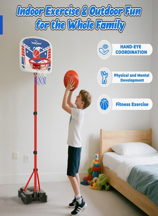 EagleStone Kids Basketball Hoop with Stand, Adjustable Height Basketball Set Toddler Toys for Boys and Girls Age 3-12, Indoor Outdoor Backyard Sport Game Gift with Sandbag for Stability - Image 5