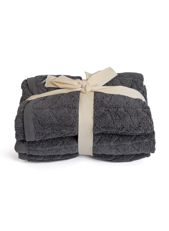 MEHALLA Face Towels Set - Jacquard 3Piece - 40*60 cm - 100% Egyptian cotton