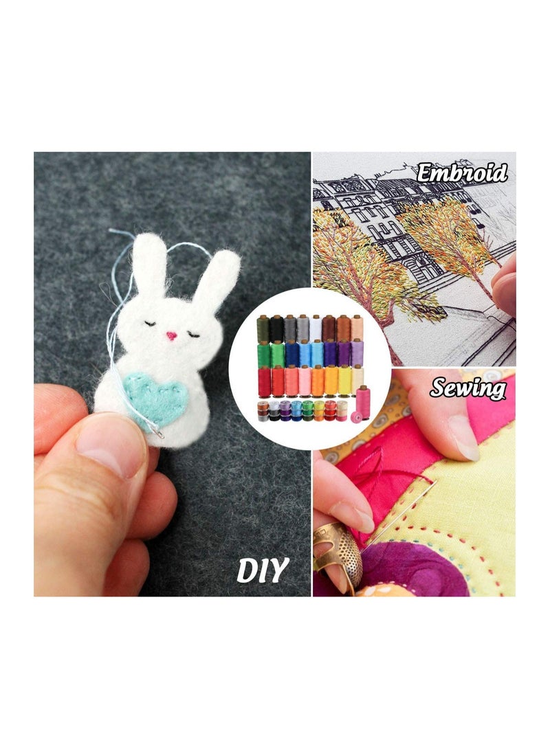 Excefore 60 Pcs Colors Mini Sewing Thread Spools and Bobbins for Sewing Machine, Hand Sewing  - Image 5