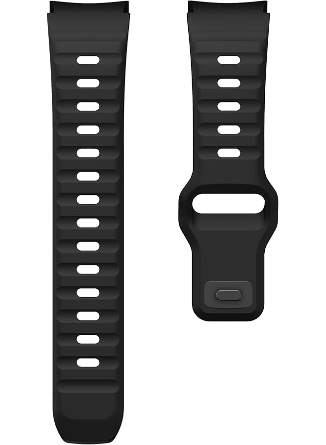 دادو سوار سيليكون بدون فجوة متوافق مع ساعة سامسونج جالاكسي 6 5 4 47 46 45 44 43 42 40 مم بتصميم خط سيليكون أسود - Image 4