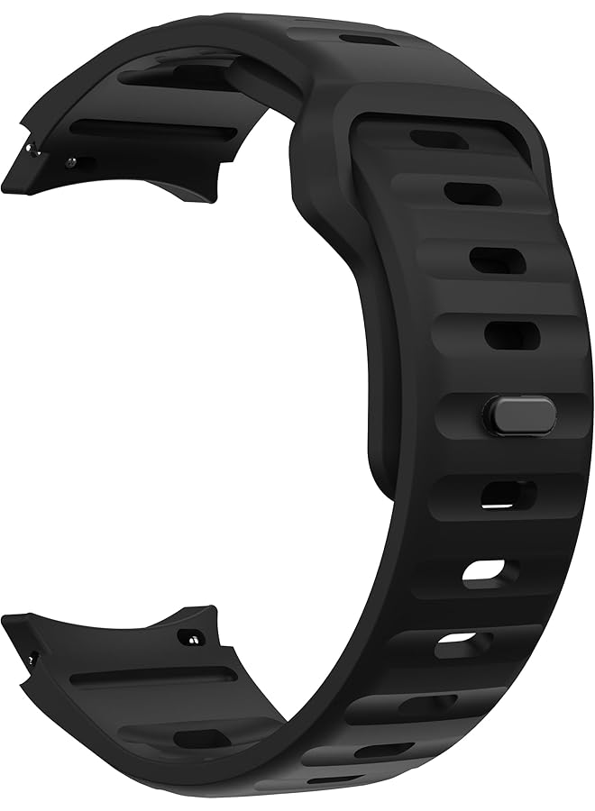 دادو سوار سيليكون بدون فجوة متوافق مع ساعة سامسونج جالاكسي 6 5 4 47 46 45 44 43 42 40 مم بتصميم خط سيليكون أسود - Image 2