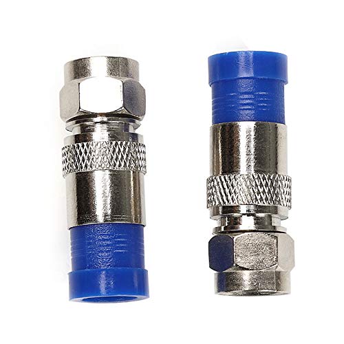 TLS.eagle RG6 Compression F Type Straight Antenna Cable Connector Coax Adapter Pack of 30 - Image 2