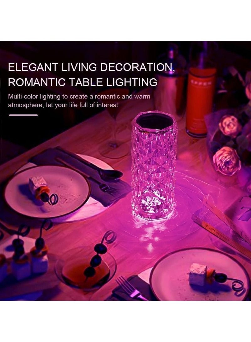 Crystal Touch Lamp RGB 16 Colors Changing Rechargeable Diamond Table Lamp for Bedroom Living Room Creative Lights for Dinner Party Decor - Image 3