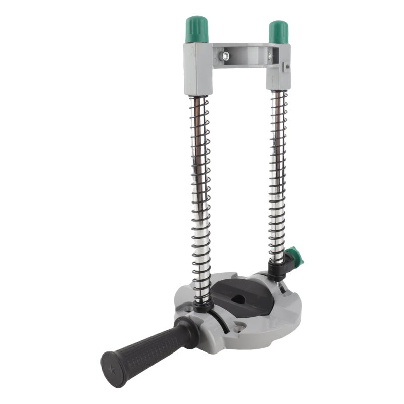 Mobile Drill Stand: White Adjustable Drill Guide - Non-Slip V-Groove Base, 45° Angle Adjustable, Quick Reset Spring Guide for Home Workshop Projects - Image 4
