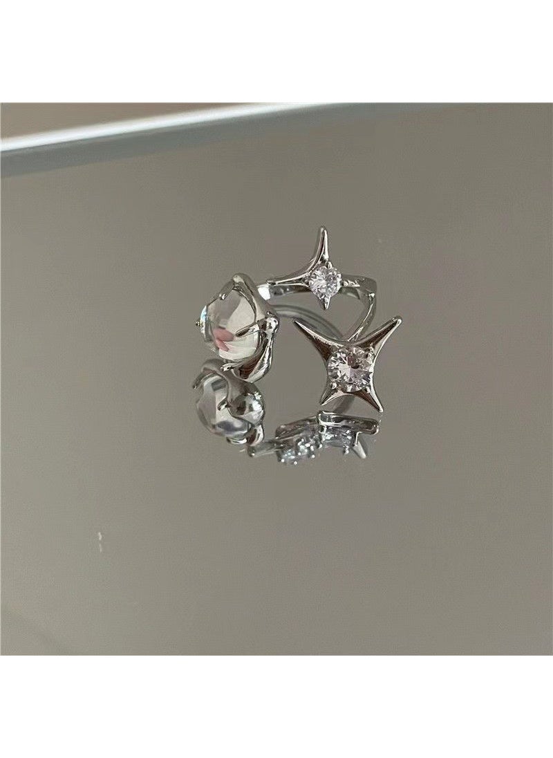 Generic - Moonstone Adjustable Texture Ring for Her Awn star Moonlight ring - Image 1