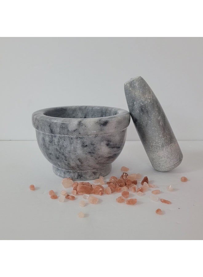 AMM Marble Mortar and Pestle Set – Easy-Clean Stone Grinder for Spices, Herbs & Seasonings - Image 3