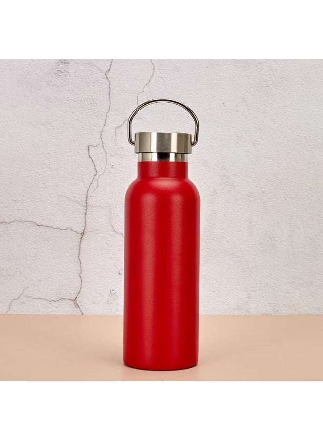 Red New American Large Mouth Bottle 304 Stainless Steel Vacuum Thermos Cup Large Capacity Portable Sports Kettle