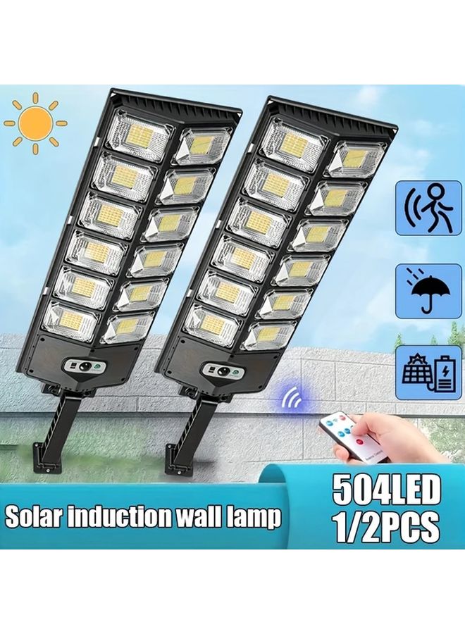 1pc Solar Wall Light 504 LED Motion Sensor Outdoor Floodlight Adjustable Vintage - Image 2
