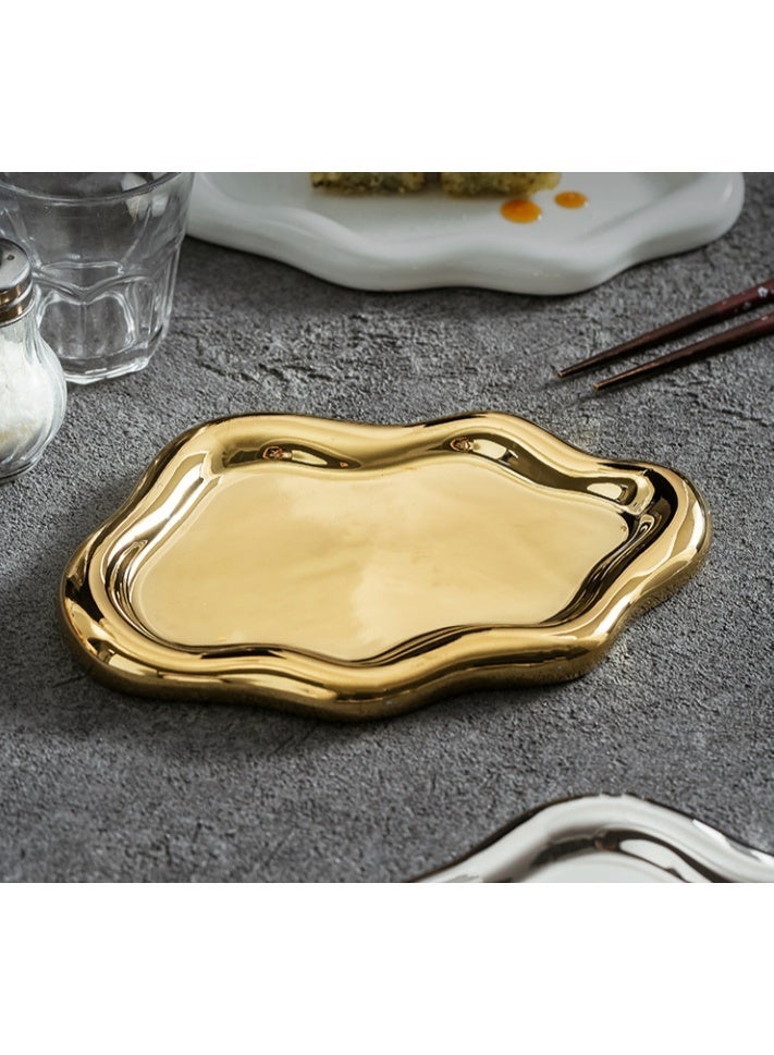 Ceramic Jewelry Tray Trinket Dish, Decorative Cloud Vanity Key Tray, Ring Holder Dish, Cute Jewelry Plate Bowl Room Decor Aesthetic - Image 1