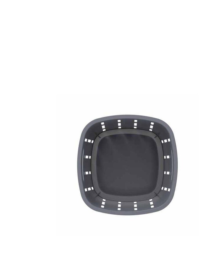 Cosmoplast Cedargrain Laundry Bin Grey 33L - Image 4