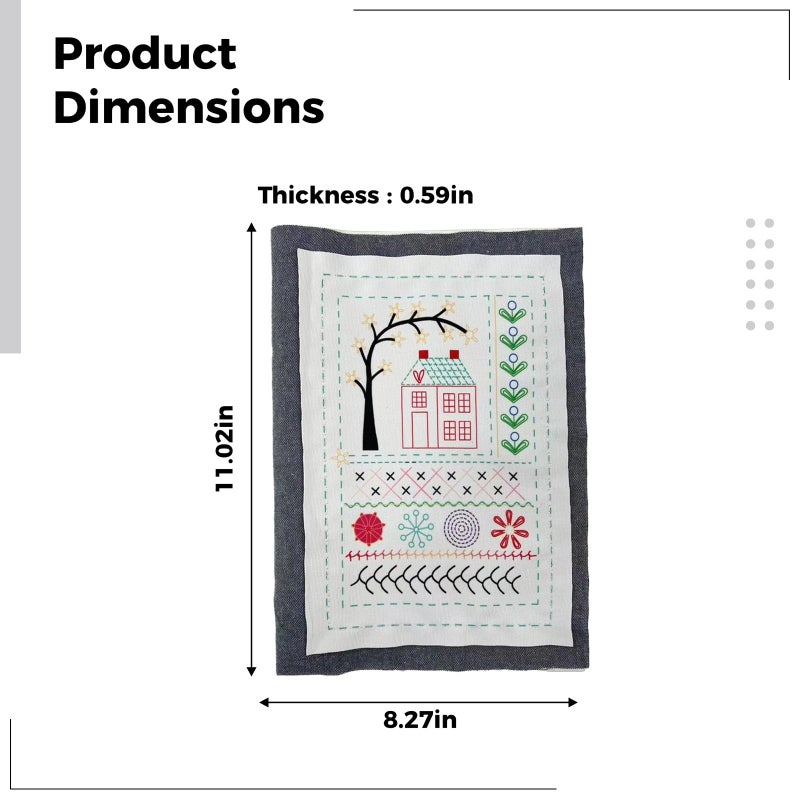 Linen Embroidery Kit With English Instructions For Adults Stitching Book - Image 4