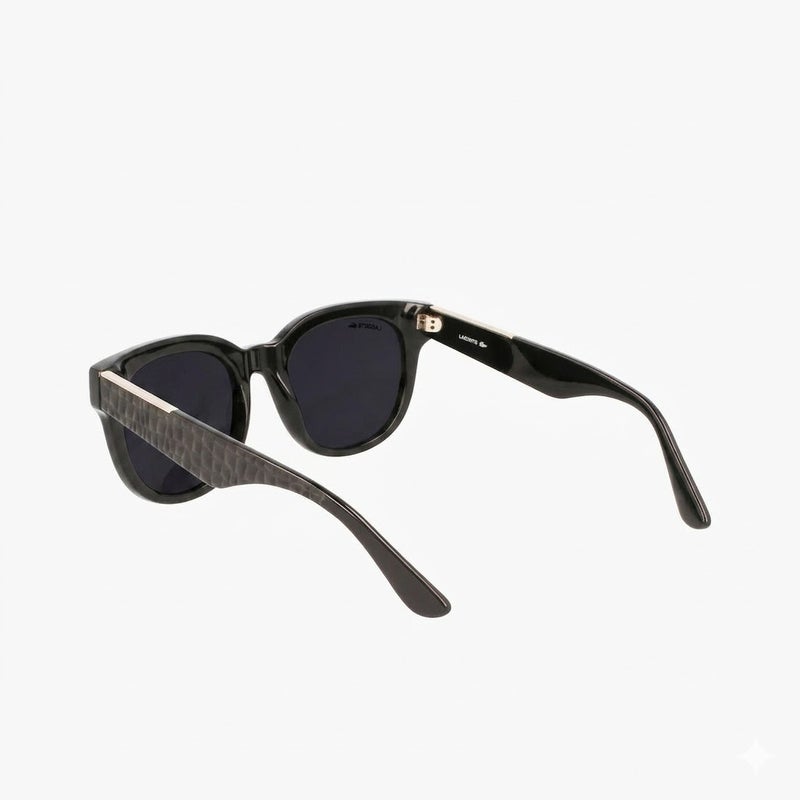 لاكوست نظارات شمسية مربعة من لاكوست L971S 001 52 للنساء - إطار أسود، عدسات رمادية - Image 4