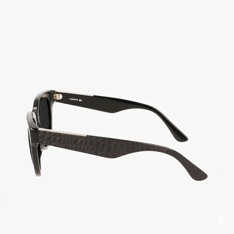 لاكوست نظارات شمسية مربعة من لاكوست L971S 001 52 للنساء - إطار أسود، عدسات رمادية - Image 3