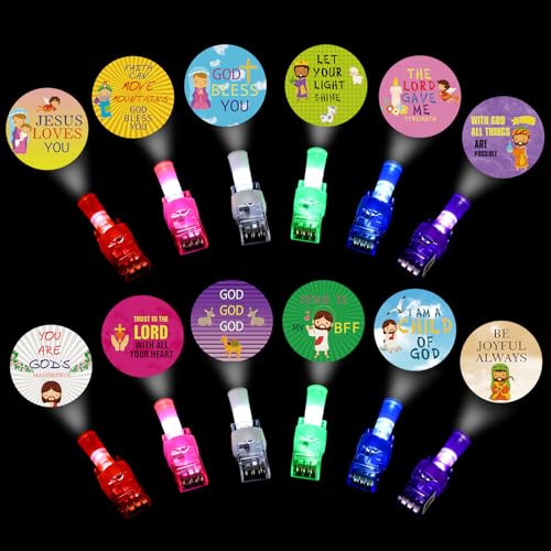 Tuanse 36 Pcs Easter Christian Religious Gifts for Kids Bulk Jesus Christian Easter Egg Fillers Basket Stuffers Glow in The Dark Finger Lights for Sunday School Church Party Supplies Crafts - Image 1