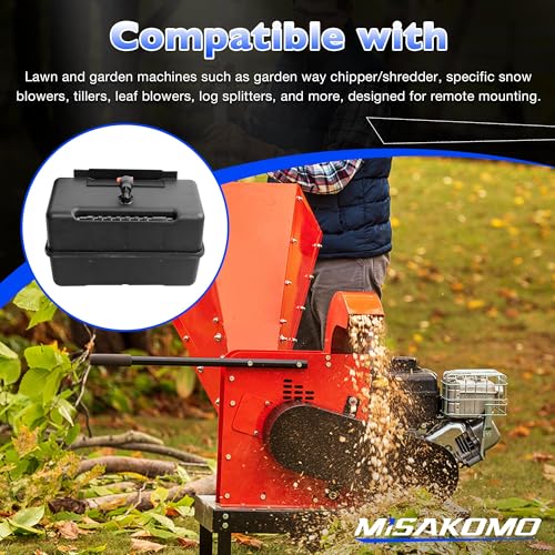 Misakomo 691993 Fuel Tank - 4 Quart Plastic Gas Tank with Shut Off Valve and Cap - Fuel Gas Tank Compatible with Lawn and Garden Equipment Engines - Lawnmower Gas Tank for Remote Mounting - Image 3