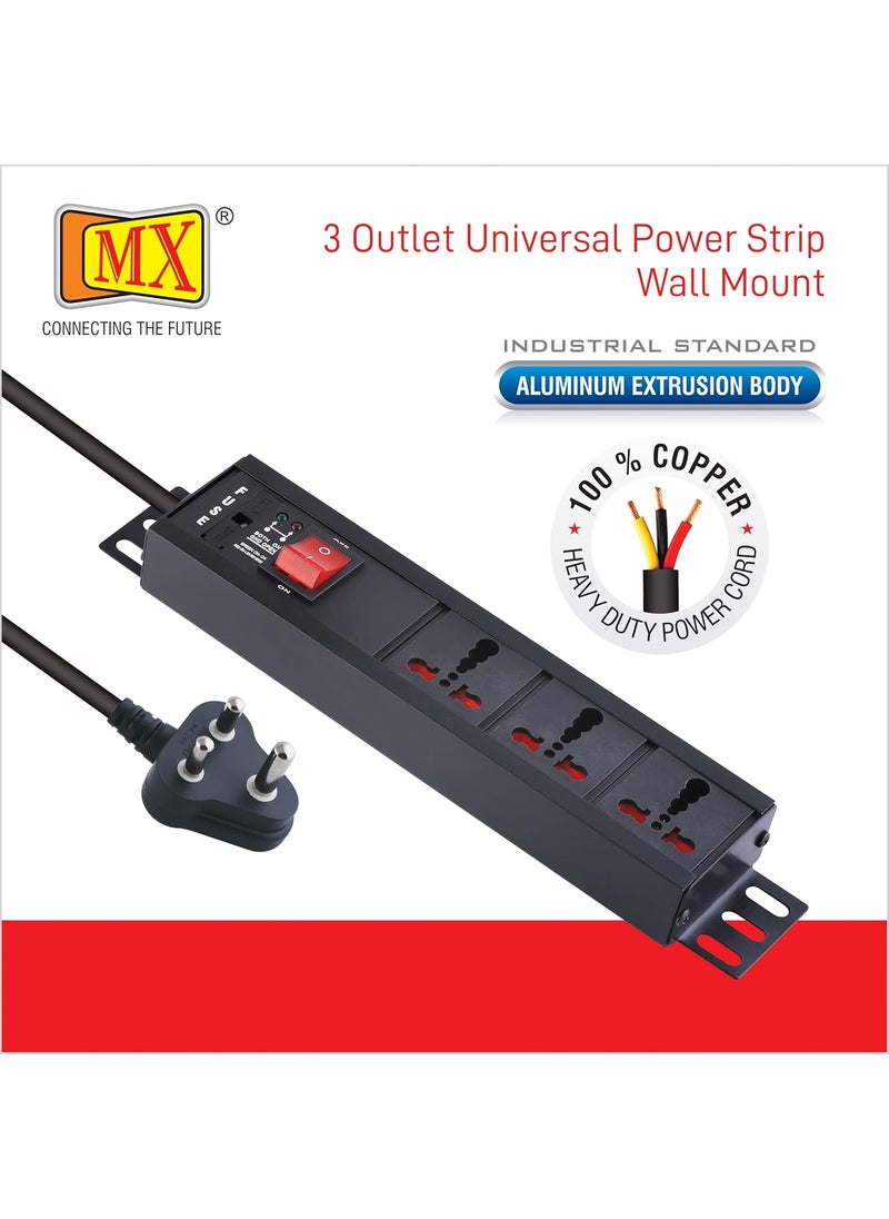 MX MX Extension Board 3 Outlet 3000W 15 AMP Socket 3 Socket 15 amp Spike Protector 15 MTR  - Image 5