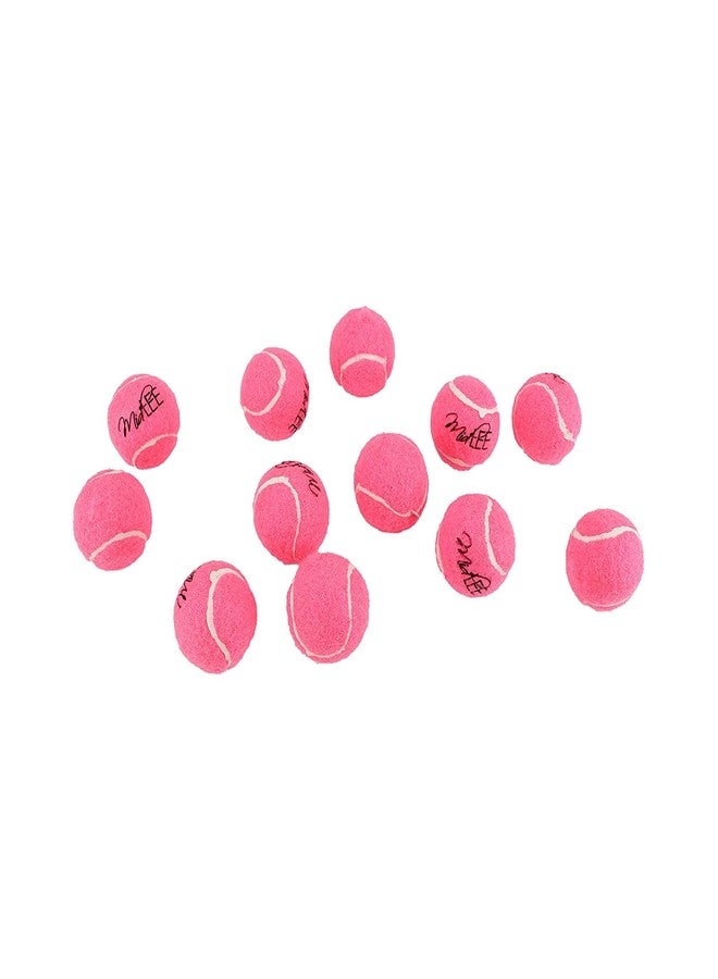 Midlee Pink 1.5" Mini Squeaky Dog Tennis Balls- Set of 12 - Image 1