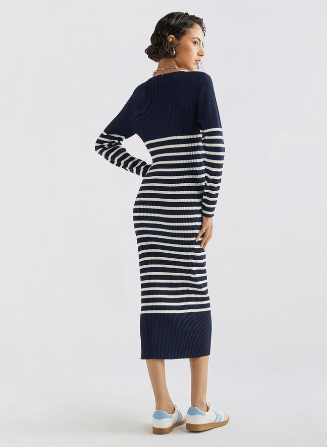 Splash FAV Striped Knit Dress - Image 3
