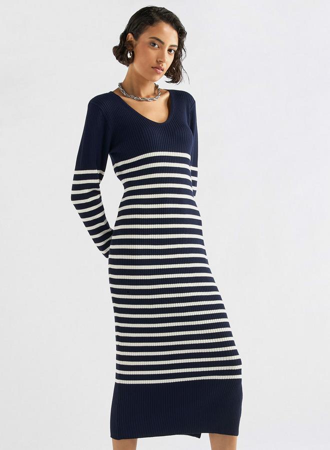 Splash FAV Striped Knit Dress - Image 2