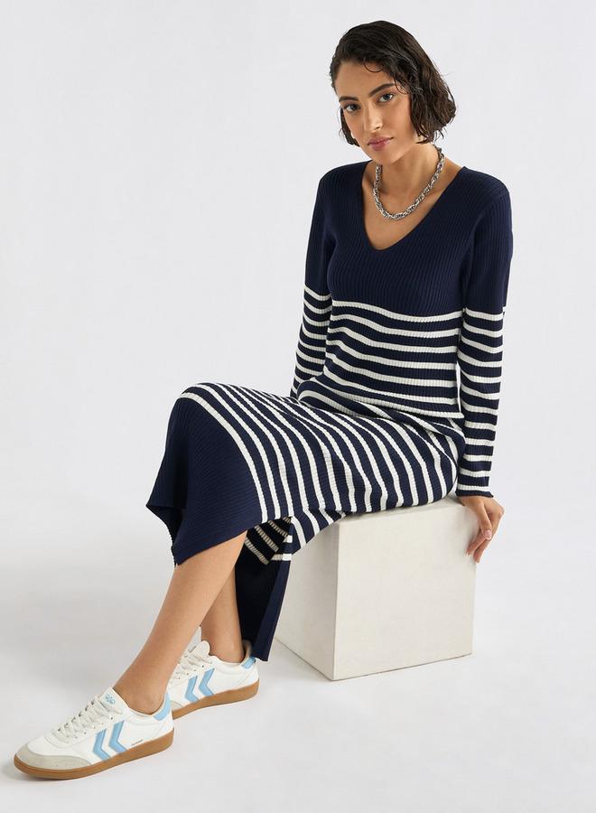 Splash FAV Striped Knit Dress - Image 1