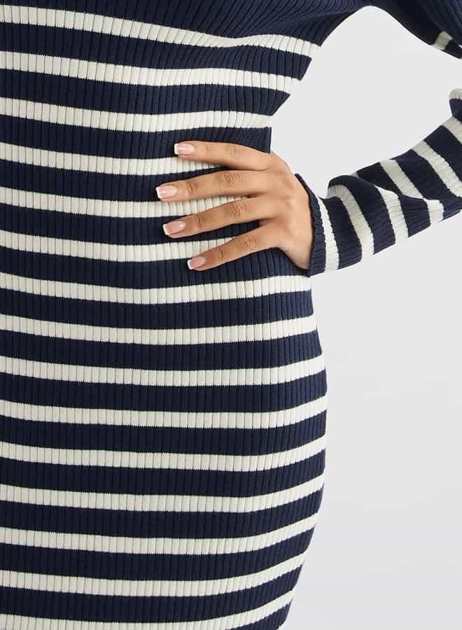 Splash FAV Striped Knit Dress - Image 4