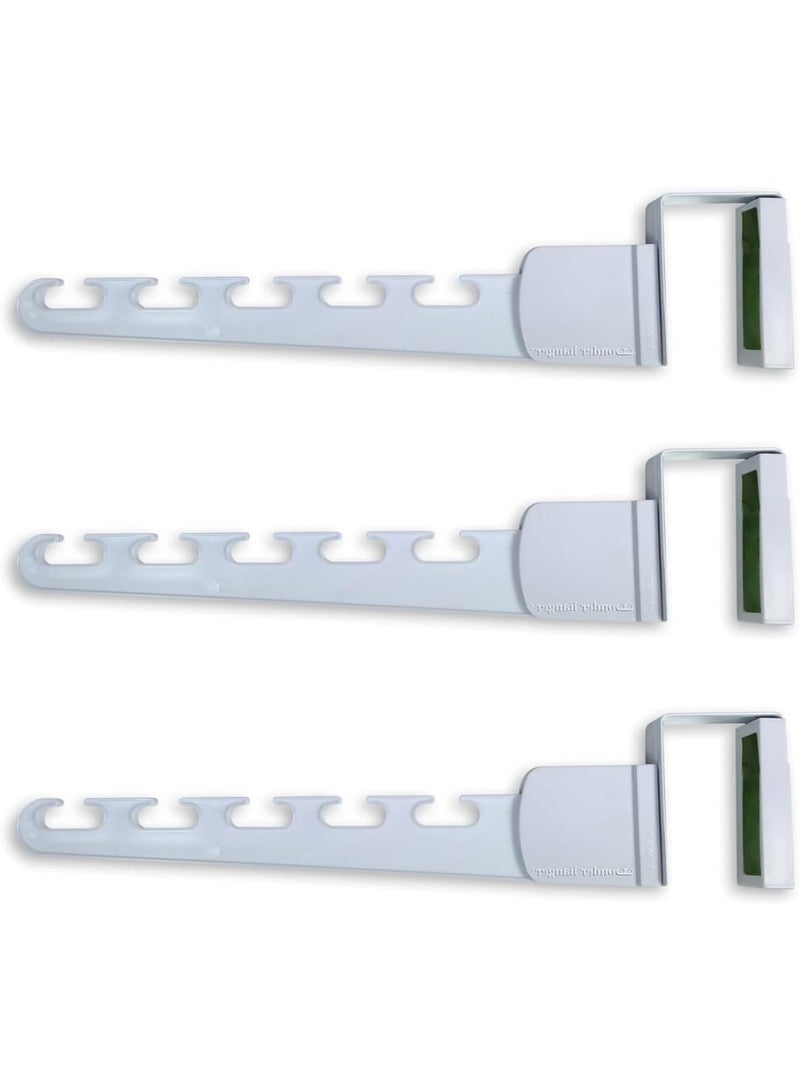 Cobest Back to School, The Door Hanger, Decorative Organizer hooks for Clothes, Coat, Hat, belt, Towels, 5 Slots, Holds up to 10 Garments Each, for Home or Office Use, White - Image 1