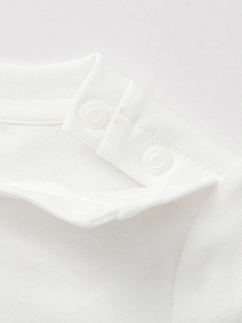 Balabala White Baby Girls Round v-neck short-sleeved T-shirt for Women | Best Price UAE