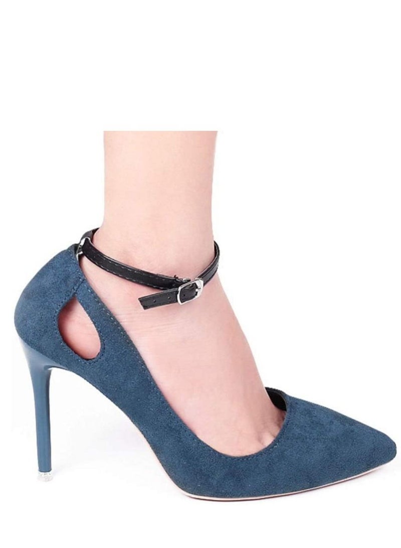 SYOSI Women Detachable Pu Leather Shoe Straps with Buckle High Heels Anti Slip Shoe Strings Ankle Shoelace Anti Slip Shoe Straps - Image 2