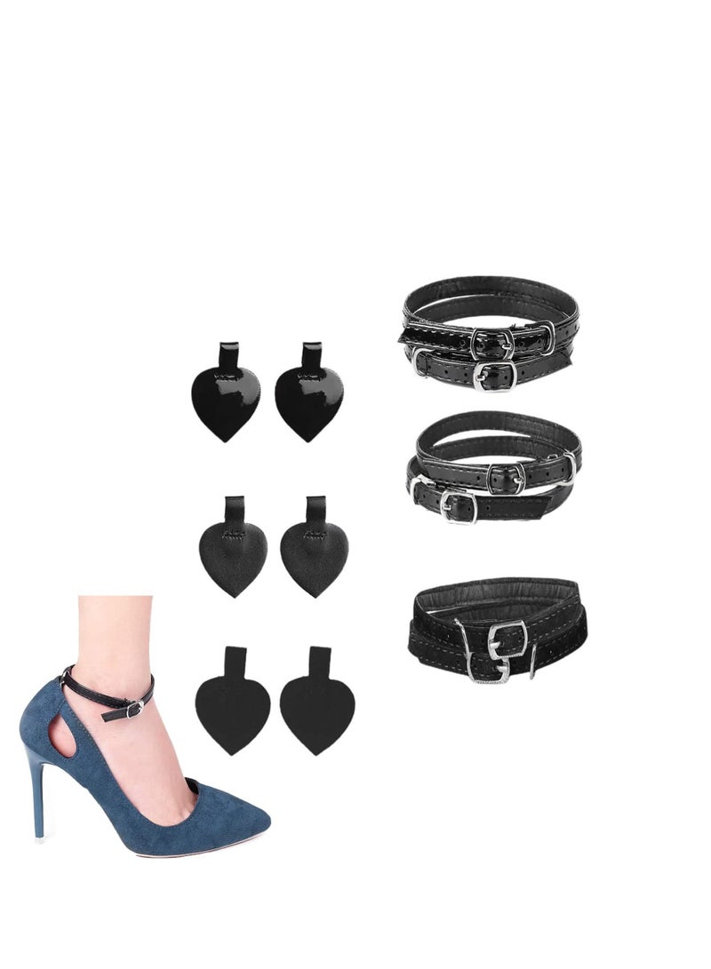 SYOSI Women Detachable Pu Leather Shoe Straps with Buckle High Heels Anti Slip Shoe Strings Ankle Shoelace Anti Slip Shoe Straps - Image 1