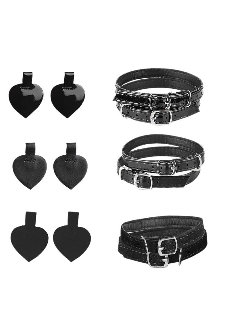 SYOSI Women Detachable Pu Leather Shoe Straps with Buckle High Heels Anti Slip Shoe Strings Ankle Shoelace Anti Slip Shoe Straps - Image 3