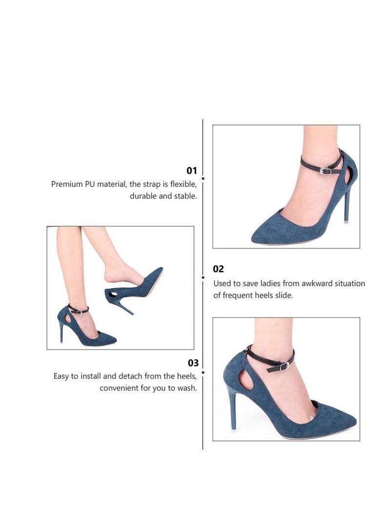 SYOSI Women Detachable Pu Leather Shoe Straps with Buckle High Heels Anti Slip Shoe Strings Ankle Shoelace Anti Slip Shoe Straps - Image 4
