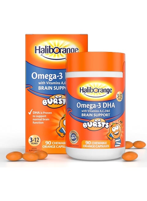 Kid'S 7-Seas Omega-3 With Vitamins (90 Orange Chewable Fruit Burst Capsules)