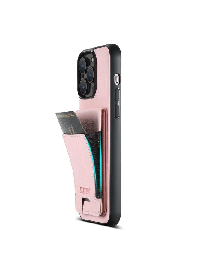 Suteni Case For iPhone 15 Pro Max H03 Litchi Leather Card Bag Stand Back Phone Case - Image 5