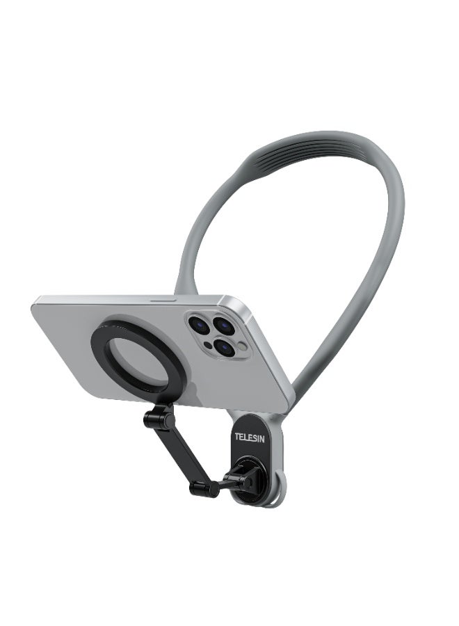TELESIN Magnetic Neck Mount for Phones - Hands-Free POV/Vlog Selfie Holder for iPhone and Android - Image 4