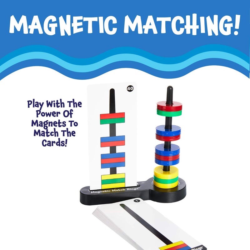 Popular Playthings Magnetic Match Rings, Magnet Matching Game STEM Learning Toy for Kids - Image 2