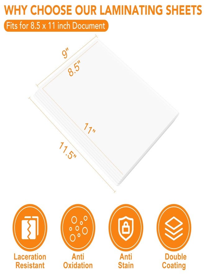 CAREGY Thermal Laminating Pouches, 300 Pack Laminating Sheets, 3 Mil, 9 x 11.5 Inches Lamination Sheet Paper for Laminator, Clear, Letter Size, Office and School Supplies - Image 5