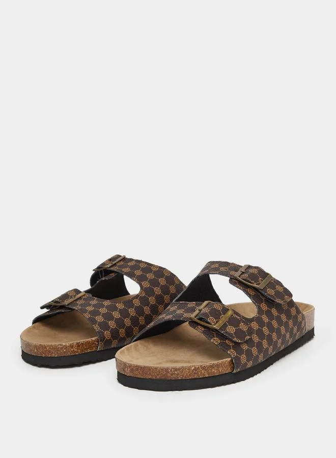 تايك تو Take Two Buckle Detail Slip-On Sandals